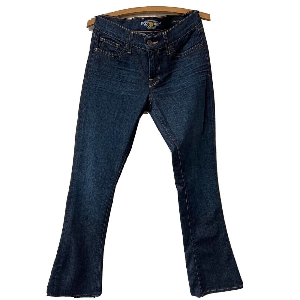 Lucky Brand "Charlie Baby Boot" Bootcut Blue Denim Ankle Jeans Womens Size 4/27